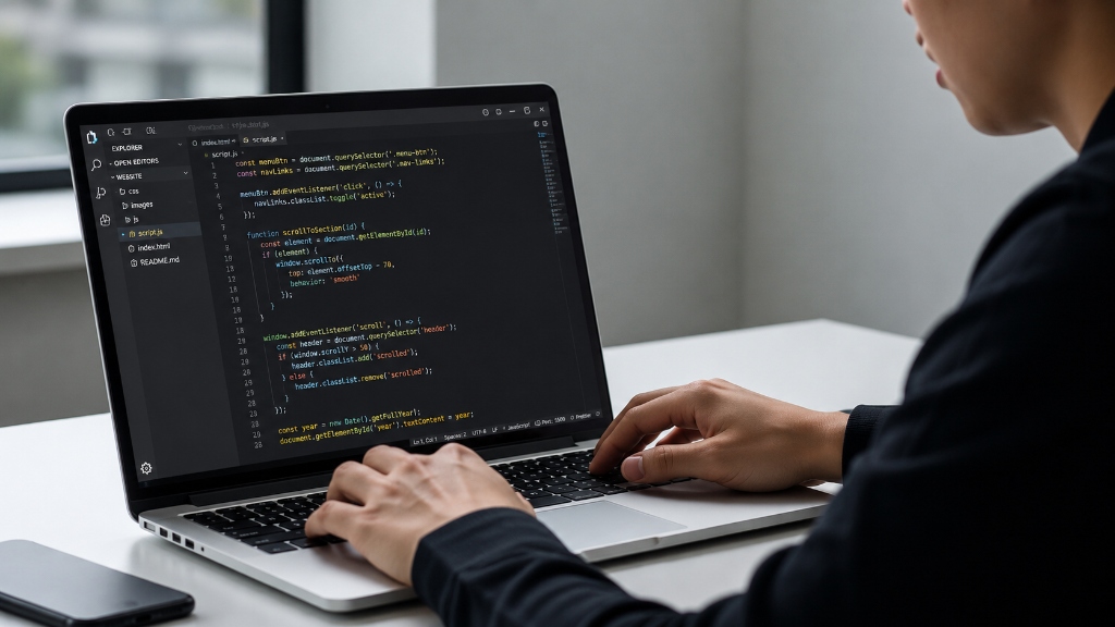 A developer building a client project